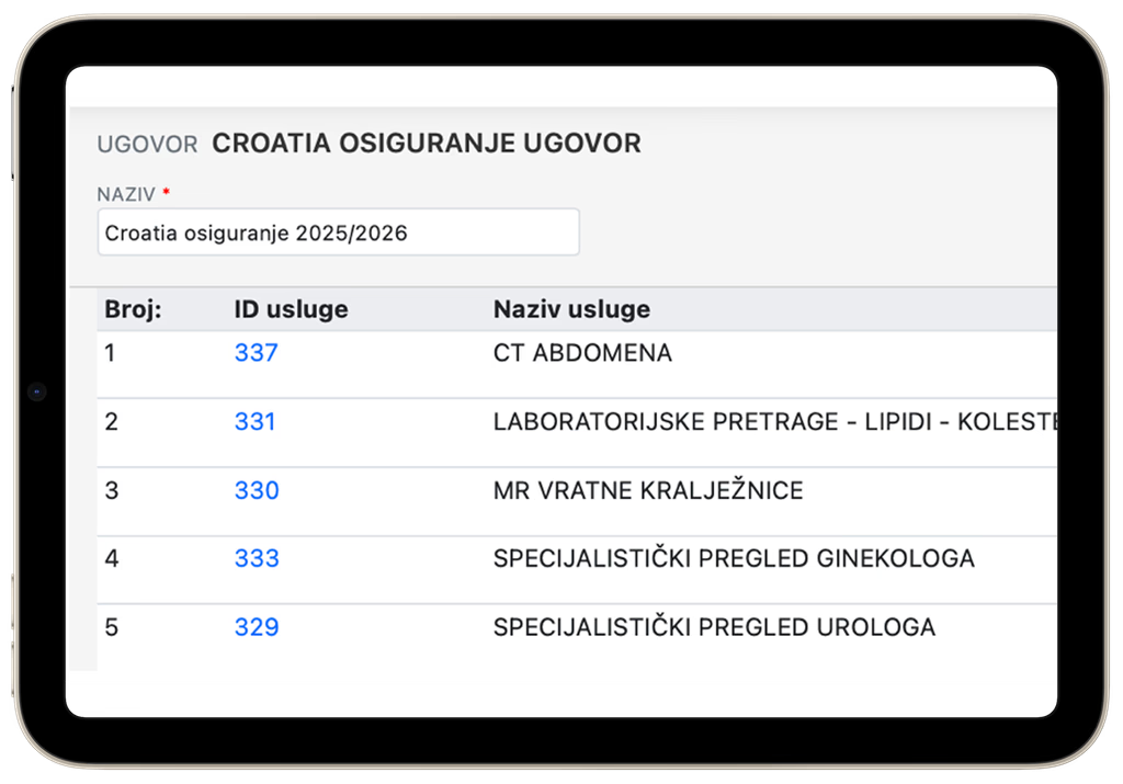 Cjenici, usluge i popusti